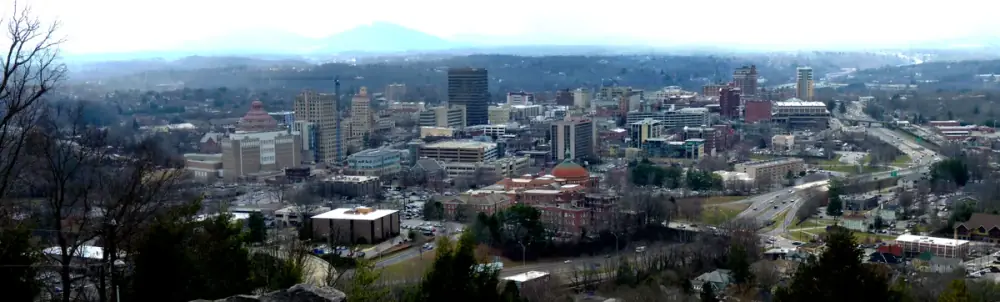 Downtown Asheville NC panorama - contractor web design services