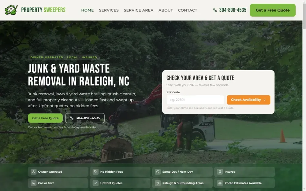 Skyler White website on desktop