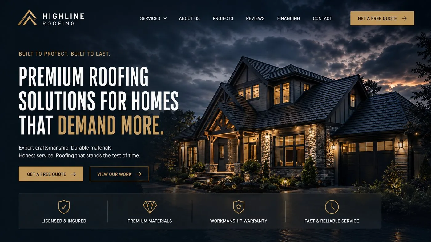 Example contractor website built by Figgle Media
