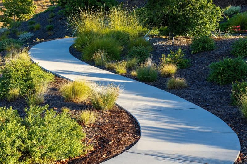 Landscaping contractor at work